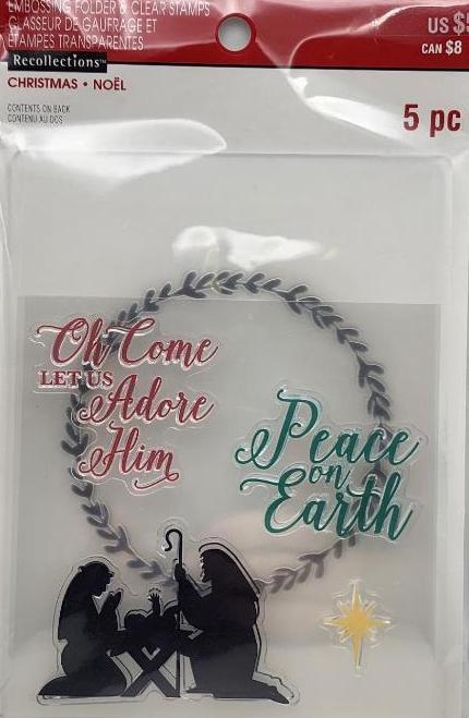 Recollections - Christmas Embossing Folder and Clear Stamps