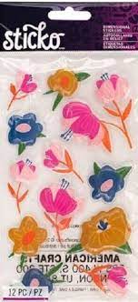 Sticko - Modern Floral Puffy Stickers