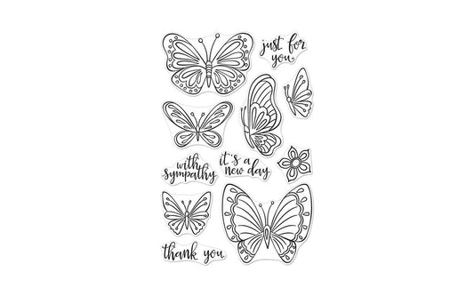 Hero Arts - Poly Clear Stamps - New Day Butterflies