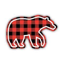 Stickers Northwest - Buffalo Plaid Polar Bear Vinyl Stickers