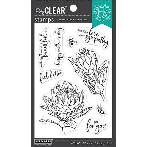 Hero Arts - Poly Clear Stamps - Protea Flowers