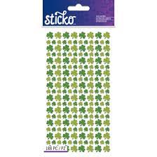 Sticko - Glitter Shamrocks Stickers - 188 pcs