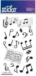 Sticko - Silhouette Musical Notes Stickers