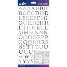 Sticko - Silver Foil Embellished Goudy Small Alphabet