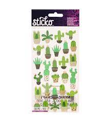 Sticko - Small Succulent Dimensional Stickers