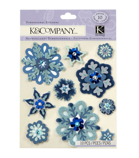 K & Company - Snowflake Dimensional Stickers