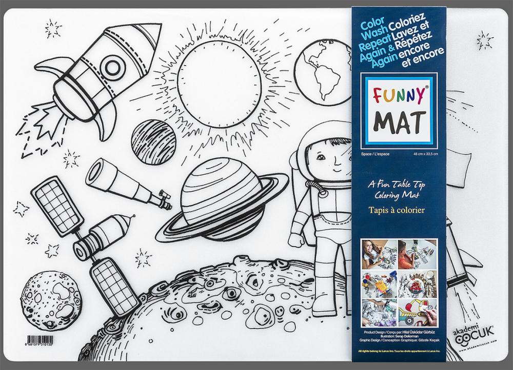 Funny Mat® - Space Table Top Reusable Coloring Mat