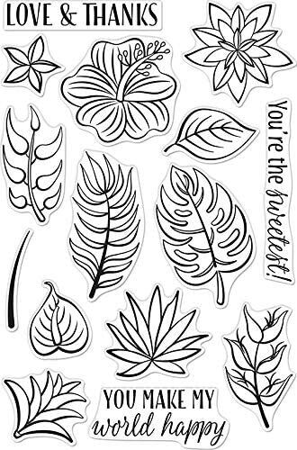 Hero Arts - Poly Clear Stamps - Tropical Flowers