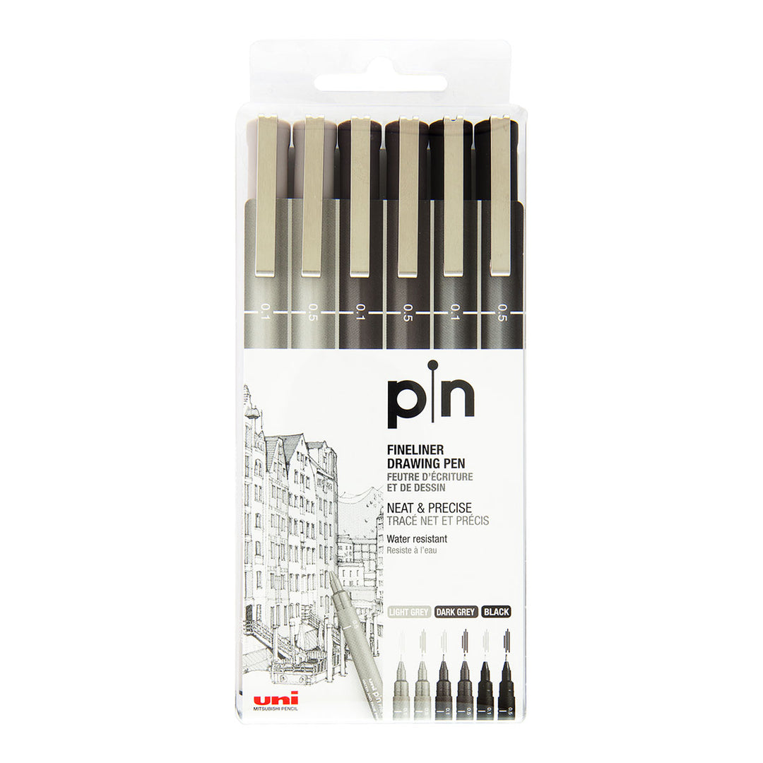 Uni Pin Fineliner - Waterproof Drawing Fineline Pens - Choice of Line Widths