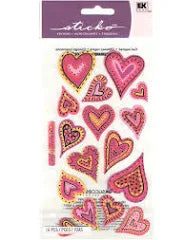 Sticko - Vellum Expressive Hearts Stickers