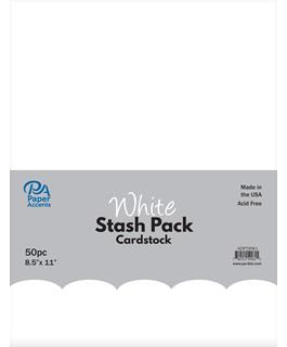 Paper Accents - Stash Pack Cardstock 8.5" x 11" White 50pc